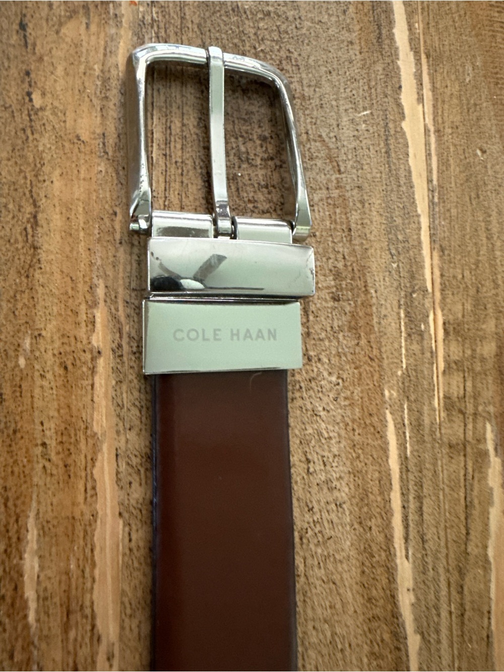 Cole Haan Brown and dark brown reversable Leather Belt SIZE 30/32